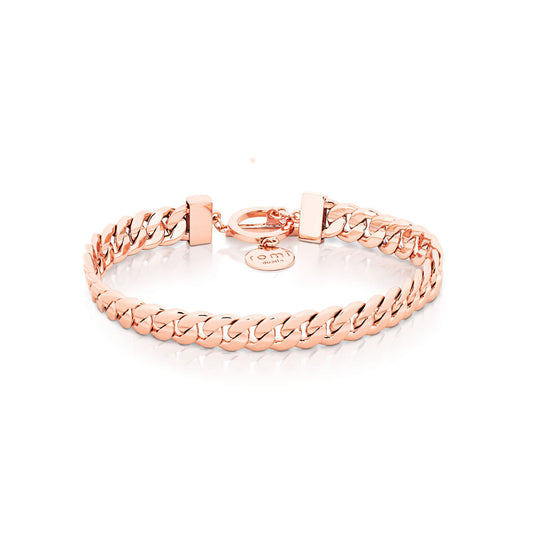  Tipperary Crystal Romi Rose Gold Curb Chain Bracelet