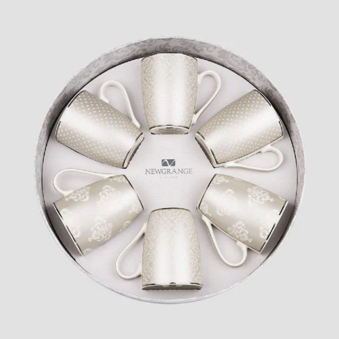  Newgrange Living Karla Bone China Mug Gift Set 6 (Silver)
