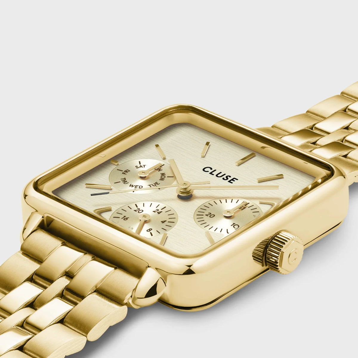  Cluse La Tétragone Multifunction Watch Steel, Full Gold Colour