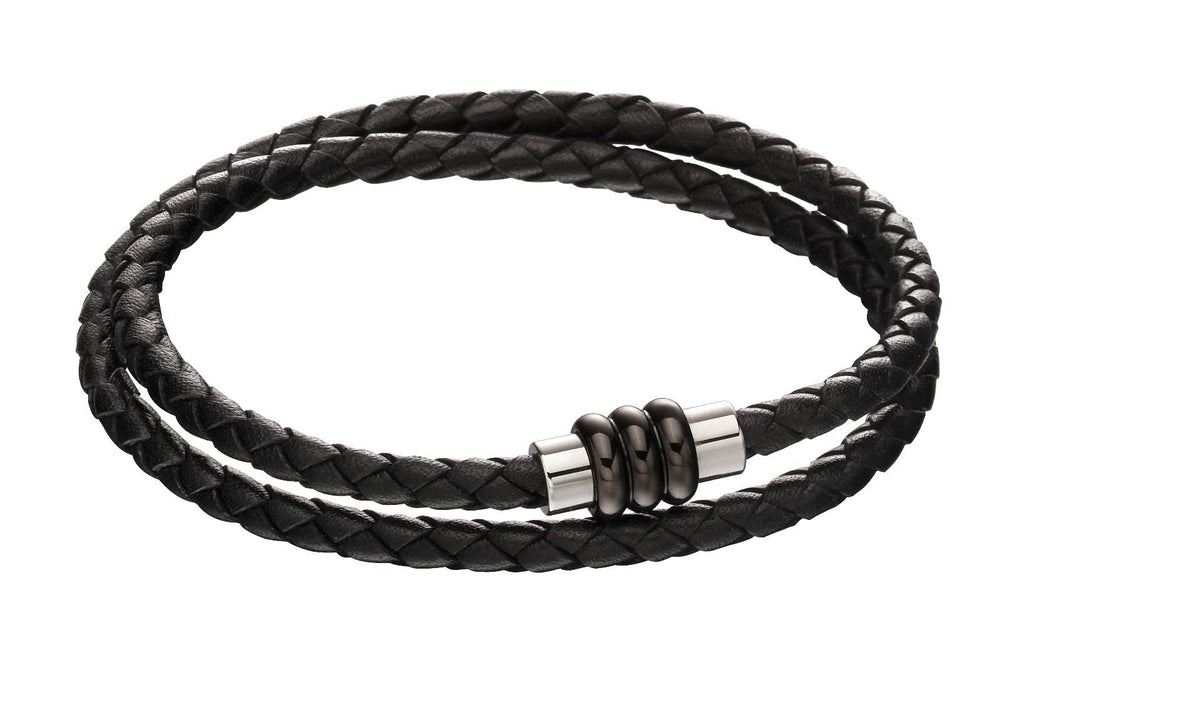 Fred Bennett Double Row Wrap-around Leather Bracelet