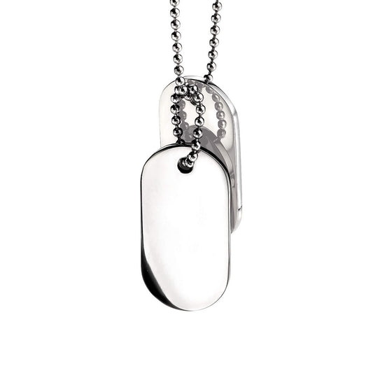  Fred Bennett Double Oval Dog Tag Necklace & Chain